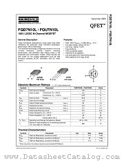 FQU7N10L datasheet pdf Fairchild Semiconductor
