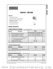 GBU4B datasheet pdf Fairchild Semiconductor