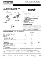 HUF76645P3 datasheet pdf Fairchild Semiconductor