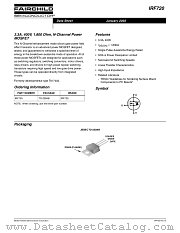 IRF720 datasheet pdf Fairchild Semiconductor