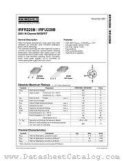 IRFR220B datasheet pdf Fairchild Semiconductor