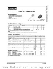 J109 datasheet pdf Fairchild Semiconductor