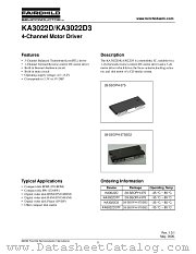 KA3022D3 datasheet pdf Fairchild Semiconductor