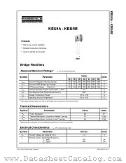 KBU4G datasheet pdf Fairchild Semiconductor