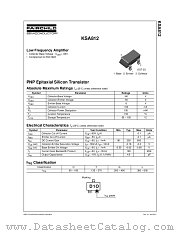 KSA812 datasheet pdf Fairchild Semiconductor