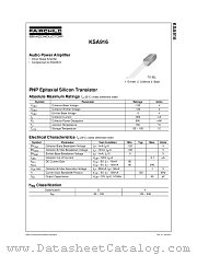 KSA916 datasheet pdf Fairchild Semiconductor