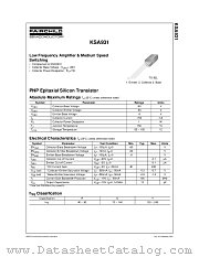 KSA931 datasheet pdf Fairchild Semiconductor