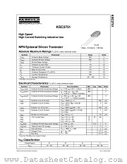 KSC2751 datasheet pdf Fairchild Semiconductor