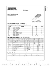 KSC3074 datasheet pdf Fairchild Semiconductor