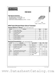 KSC3233 datasheet pdf Fairchild Semiconductor