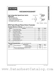 KSC5504D datasheet pdf Fairchild Semiconductor
