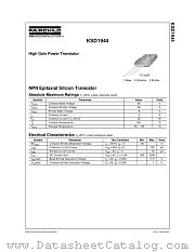 KSD1944 datasheet pdf Fairchild Semiconductor