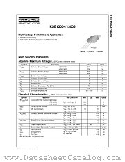 KSE13005 datasheet pdf Fairchild Semiconductor