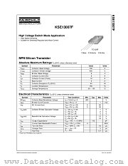 KSE13007F datasheet pdf Fairchild Semiconductor