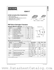 KSH117 datasheet pdf Fairchild Semiconductor