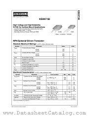 KSH47 datasheet pdf Fairchild Semiconductor