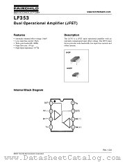 LF353 datasheet pdf Fairchild Semiconductor