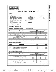 MBR2045CT datasheet pdf Fairchild Semiconductor