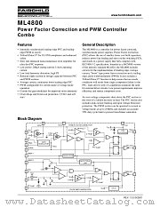 ML4800 datasheet pdf Fairchild Semiconductor