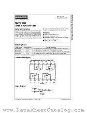 MM74HC32 datasheet pdf Fairchild Semiconductor
