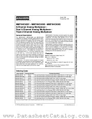 MM74HC4053 datasheet pdf Fairchild Semiconductor