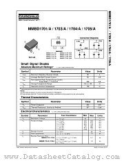 MMBD1701A datasheet pdf Fairchild Semiconductor