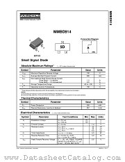 MMBD914 datasheet pdf Fairchild Semiconductor