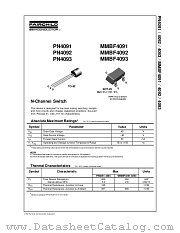 MMBF4093 datasheet pdf Fairchild Semiconductor