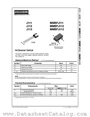 MMBFJ112 datasheet pdf Fairchild Semiconductor