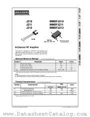 MMBFJ211 datasheet pdf Fairchild Semiconductor