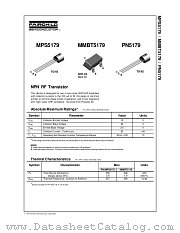MMBT5179 datasheet pdf Fairchild Semiconductor