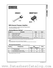 MMBT5551 datasheet pdf Fairchild Semiconductor