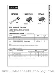 MMBTA28 datasheet pdf Fairchild Semiconductor