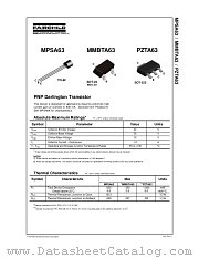 MMBTA63 datasheet pdf Fairchild Semiconductor