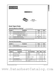 MMSD914 datasheet pdf Fairchild Semiconductor