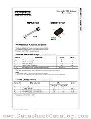 MPS3702 datasheet pdf Fairchild Semiconductor
