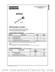 MPSA29 datasheet pdf Fairchild Semiconductor
