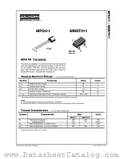 MPSH11 datasheet pdf Fairchild Semiconductor