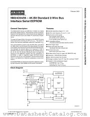 NM24C05 datasheet pdf Fairchild Semiconductor