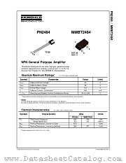 PN2484 datasheet pdf Fairchild Semiconductor