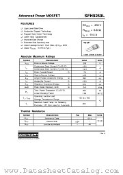 SFH9250L datasheet pdf Fairchild Semiconductor