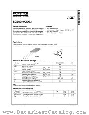 SGL60N90DG3 datasheet pdf Fairchild Semiconductor