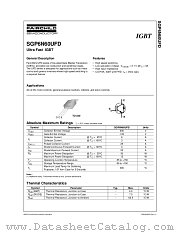 SGP6N60UFD datasheet pdf Fairchild Semiconductor