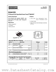 SI3441DV datasheet pdf Fairchild Semiconductor