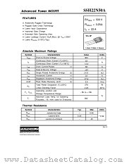 SSH22N50A datasheet pdf Fairchild Semiconductor