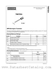 TN6725A datasheet pdf Fairchild Semiconductor