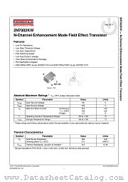 2N7002KW datasheet pdf Fairchild Semiconductor