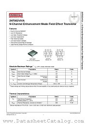 2N7002V datasheet pdf Fairchild Semiconductor