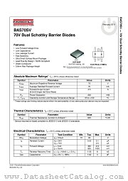 BAS70SV datasheet pdf Fairchild Semiconductor