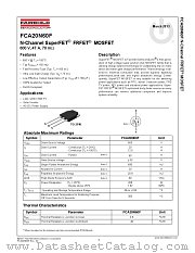 FCA20N60F datasheet pdf Fairchild Semiconductor
